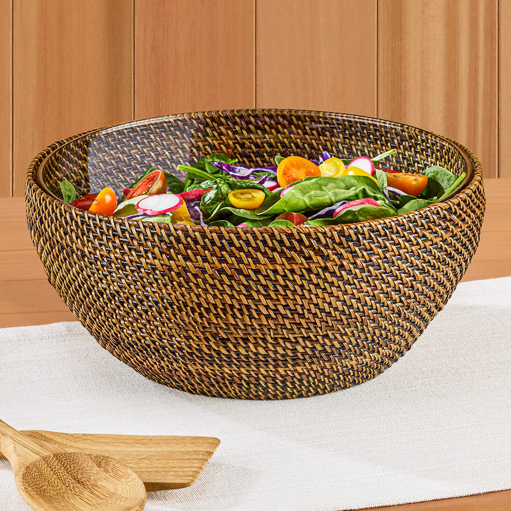 Calaisio 11" Woven Basket with Serving Bowl