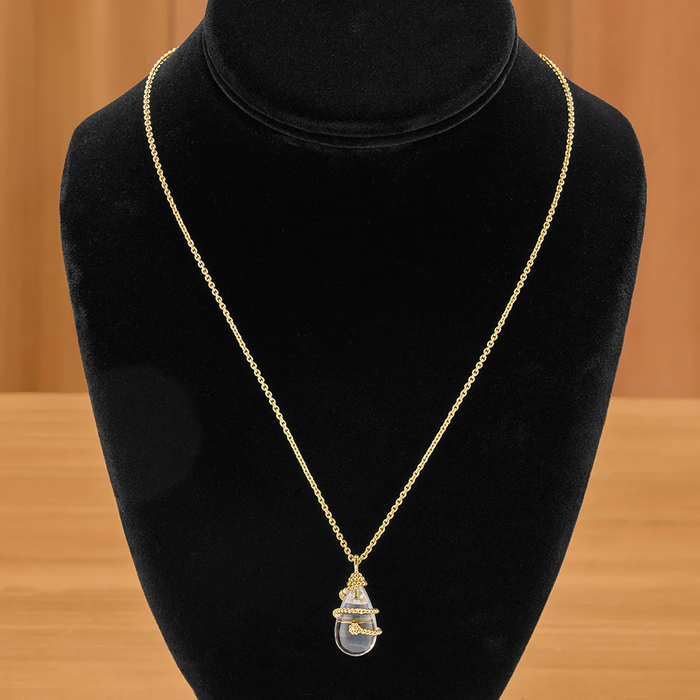 Capucine De Wulf Lily Drop Gold Quartz Pendant Necklace - Image 2