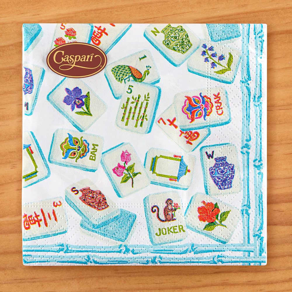 Caspari Paper Napkins, Mahjong Tiles