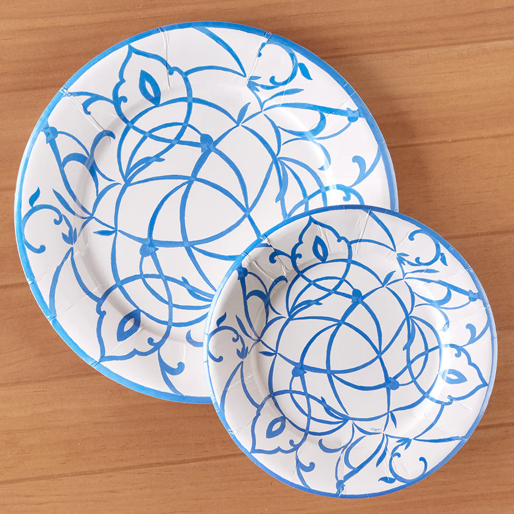 Caspari Paper Plates, Algarve Ceramic - Image 2