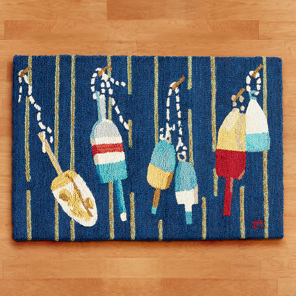 Chandler 4 Corners 2' x 3' Hooked Rug, Buoys