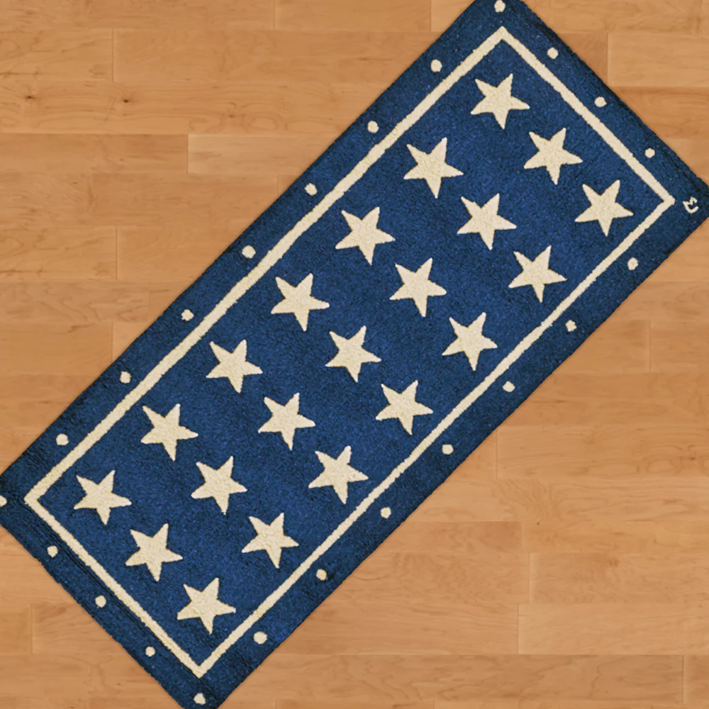 Chandler 4 Corners 30" x 6' Hooked Wool Runner, Star Spangled - Image 3
