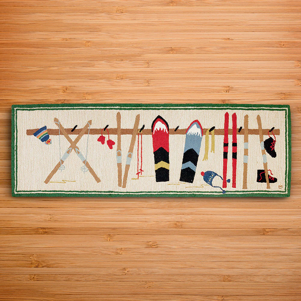 Chandler 4 Corners 30" x 8' Hooked Runner, Ski Rack - Image 2