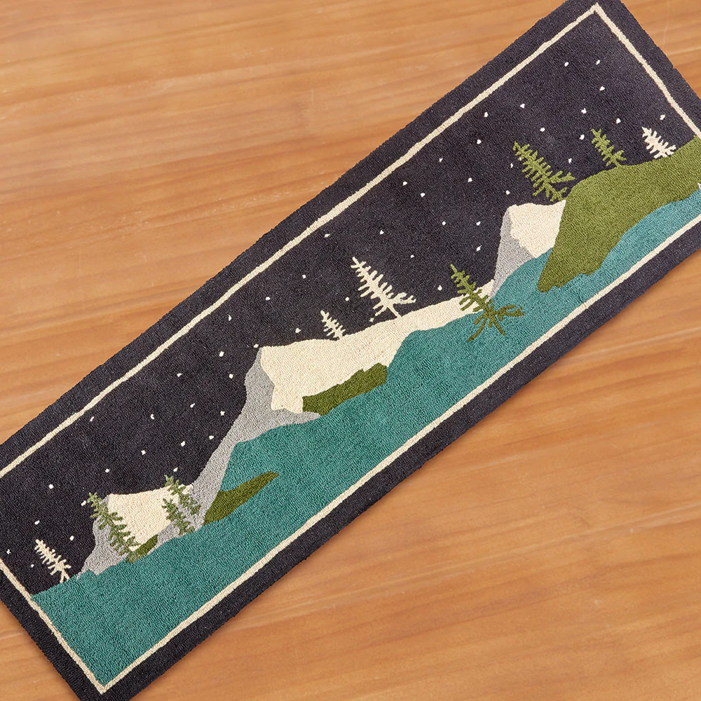 Chandler 4 Corners 30" x 8' Hooked Runner, Winter Woods