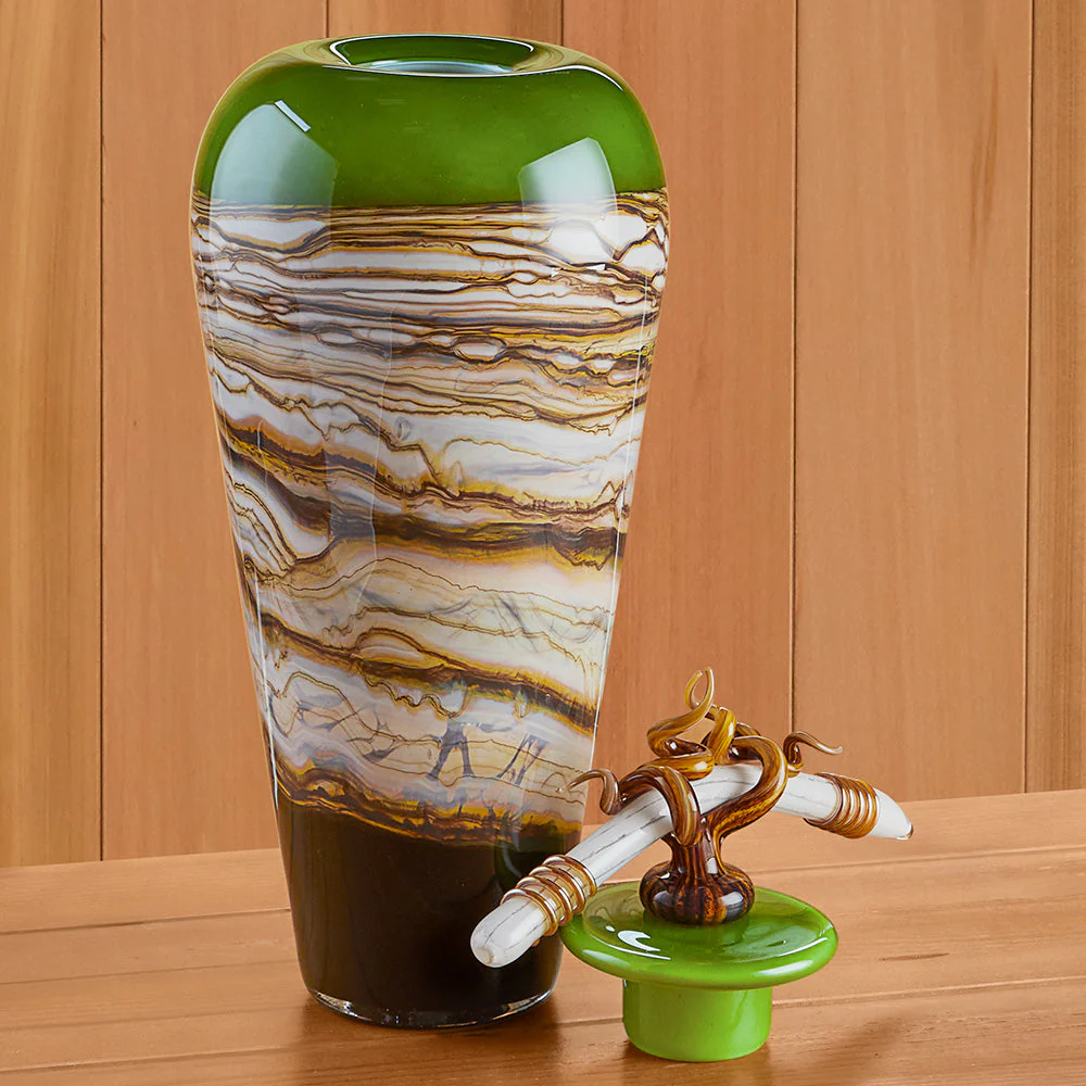 Danielle Blade & Stephen Gartner "Strata" Lidded Glass Vase - Image 2