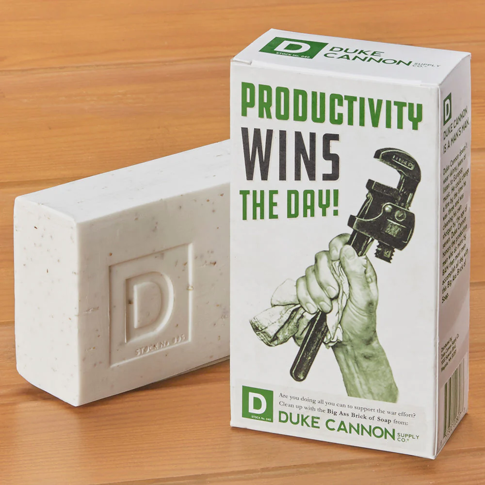 Duke Cannon WWII Big Ass Brick of Soap, Productivity