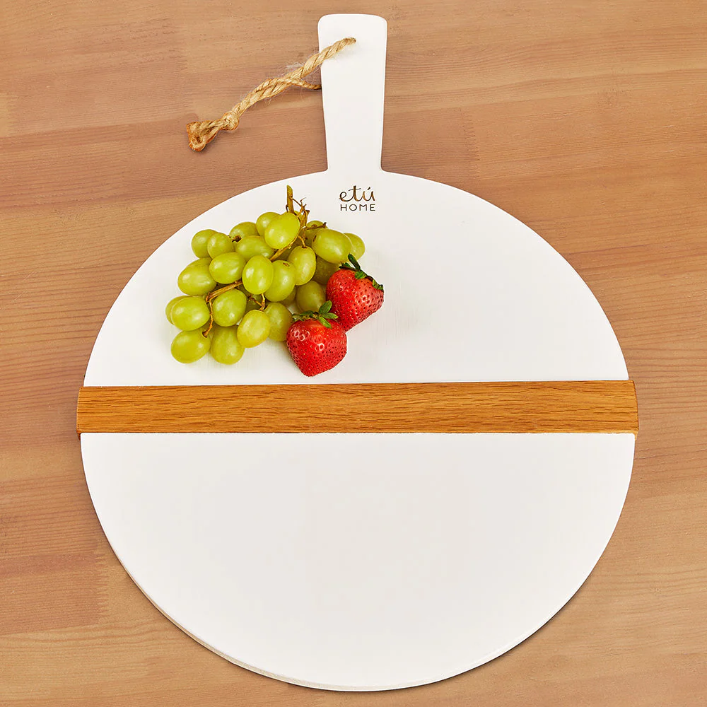 etúHOME Mod Charcuterie Board, White Round - Image 2
