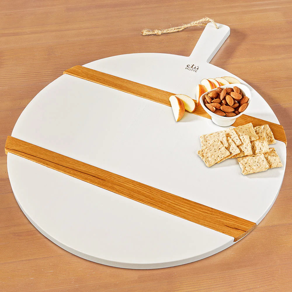 etúHOME Mod Charcuterie Board, White Round - Image 3