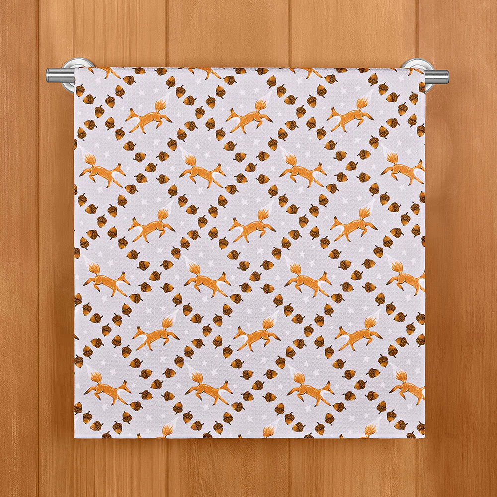 Geometry Tea Towel, Foxes and Twinkles