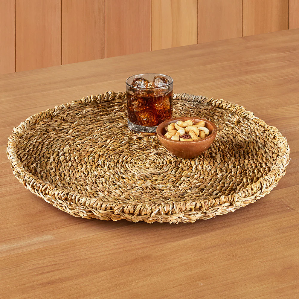 Handwoven Seagrass Tray - Image 2