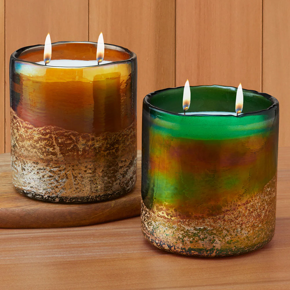 Himalayan Trading Post Handblown Glass Horizon Candle