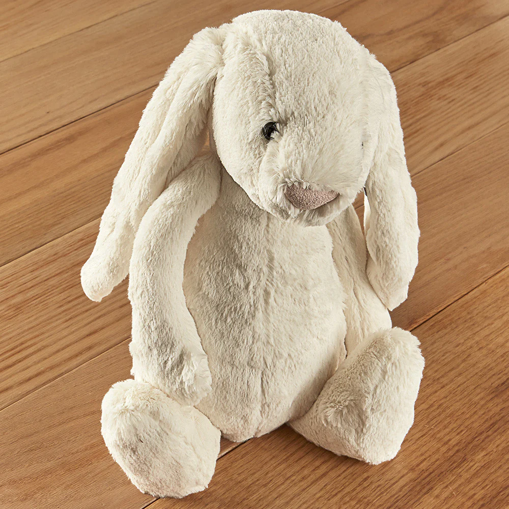 Jellycat Bashful Bunny Stuffed Animal Plush Toy, Cream - Image 3