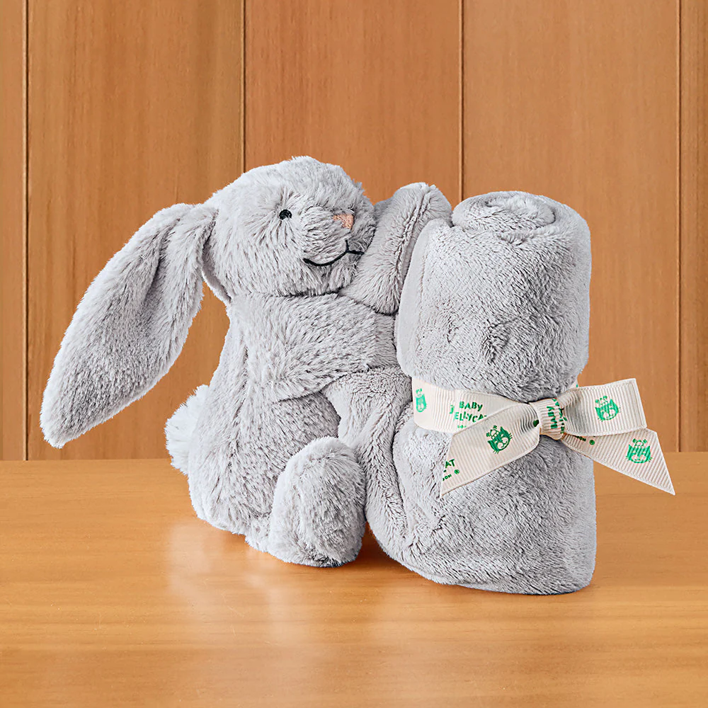 Jellycat Stuffed Animal Plush Soother Baby Blanket, Bashful Bunny - Image 6