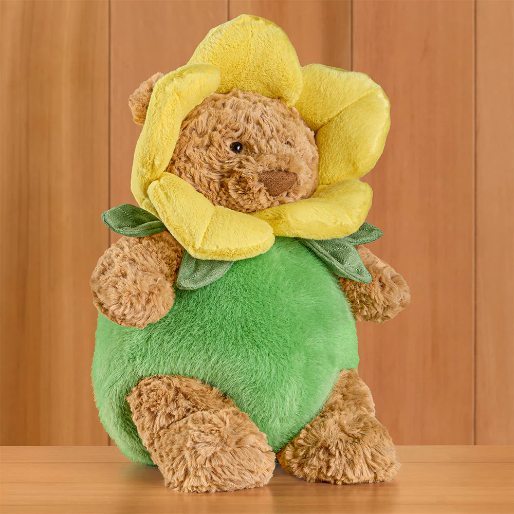 Jellycat Stuffed Animal Plush Toy, Bartholomew Bear in Daffodil Outfit - Image 2