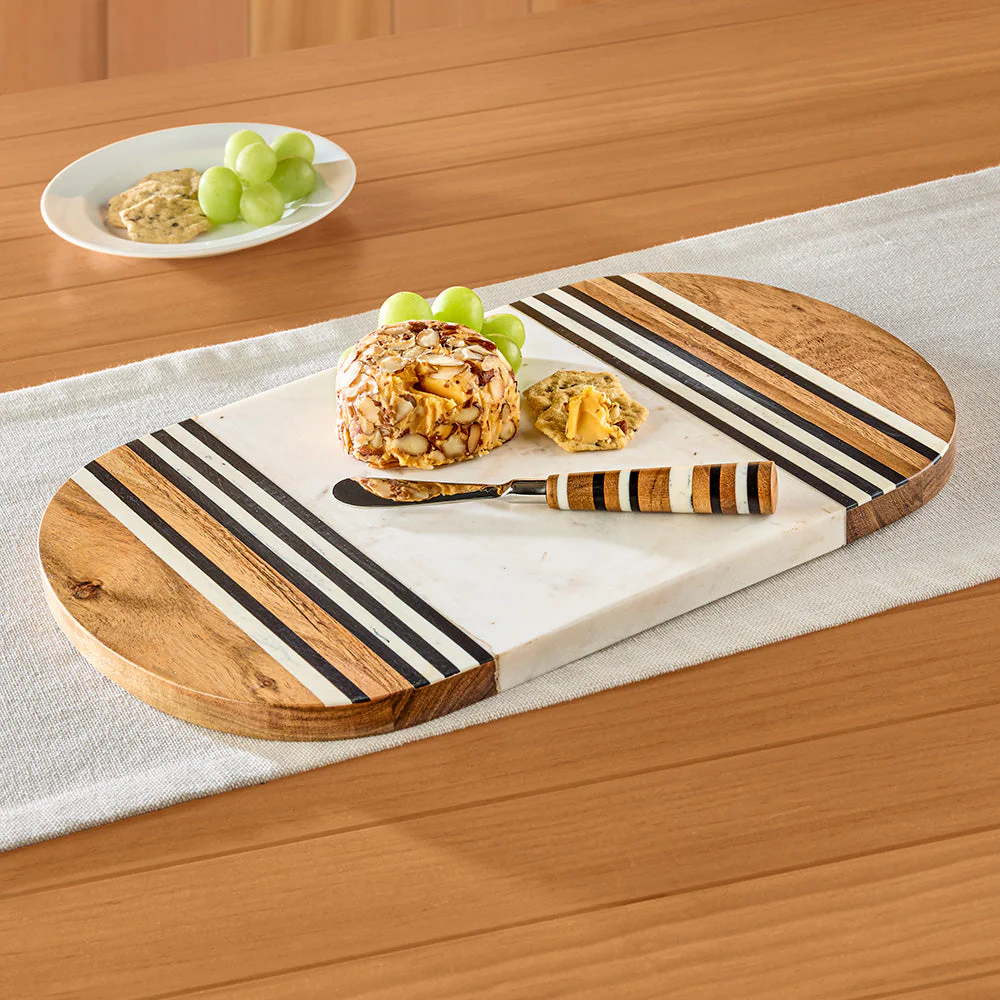 Juliska Stonewood Stripe Serving Board with Spreader - Image 2