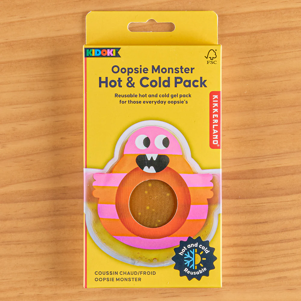 Kikkerland Kidoki Oopsie Monster Hot & Cold Gel Ice Pack - Image 3