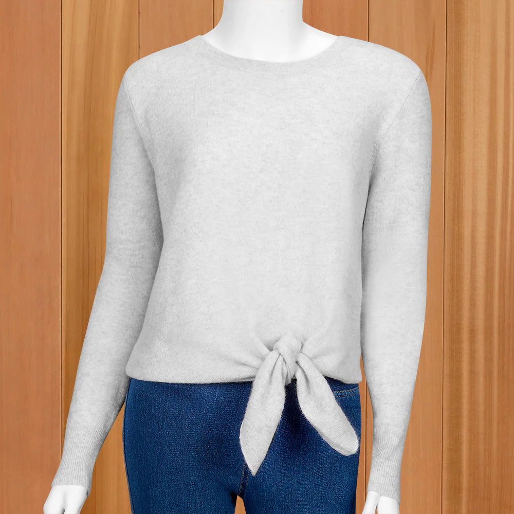 Kinross Cashmere Women's Tie-Front Sweater - Image 2