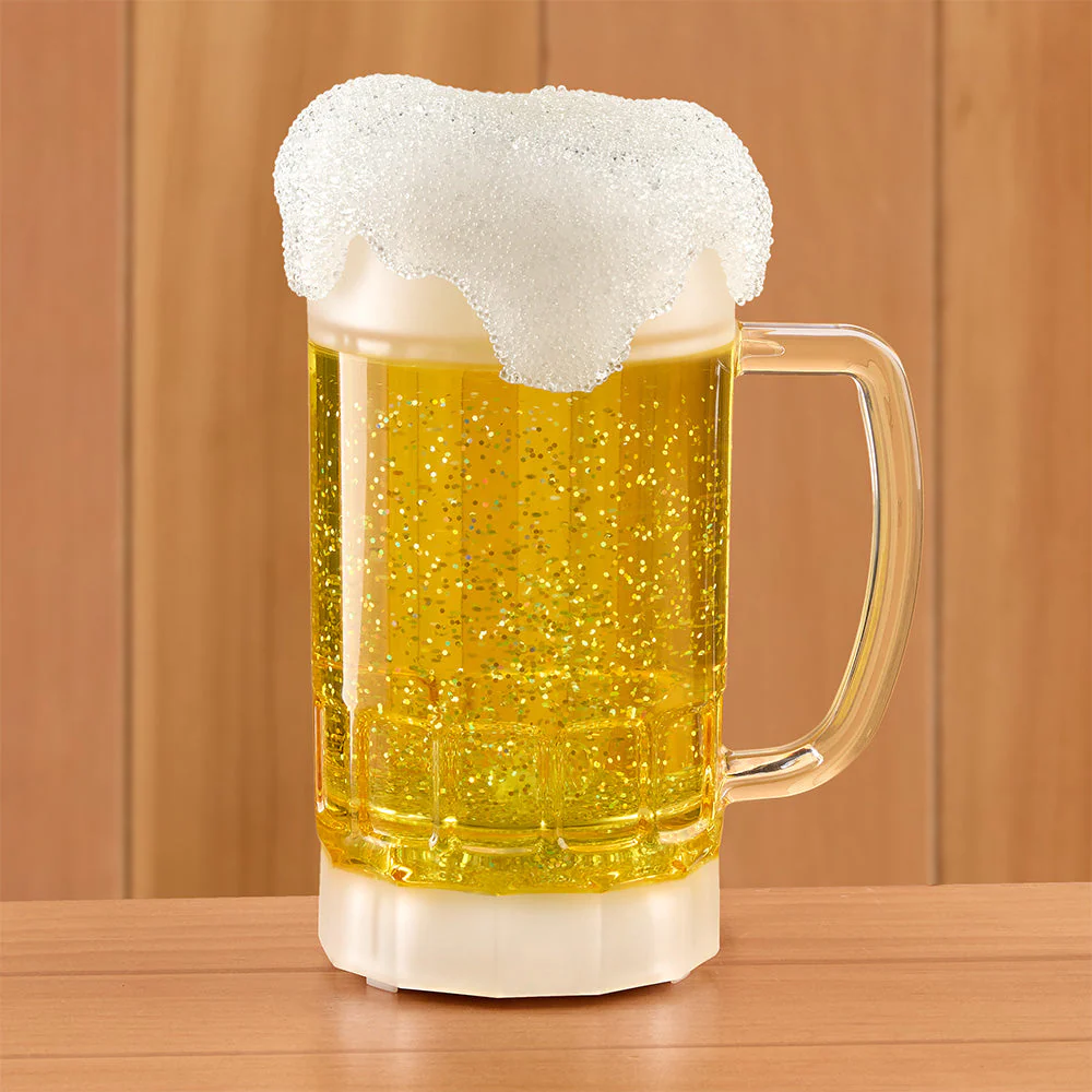LED Glitter Swirl Snow Globe Beer Mug - Image 2
