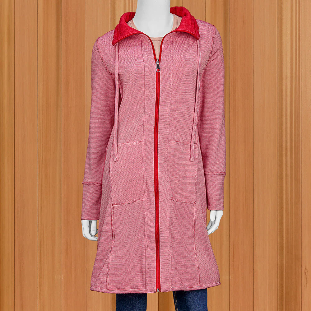 Lulu-B Long Mini-Stripe Reversible Jacket - Image 4