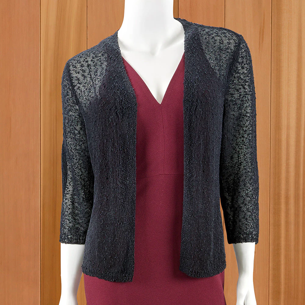 LuLu-B Women's Lightweight Airy Mesh Cardigan