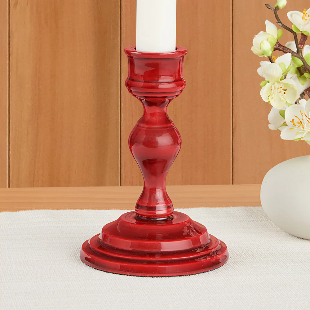 Napa Home & Garden Hugh Enameled Taper Candleholders - Image 2