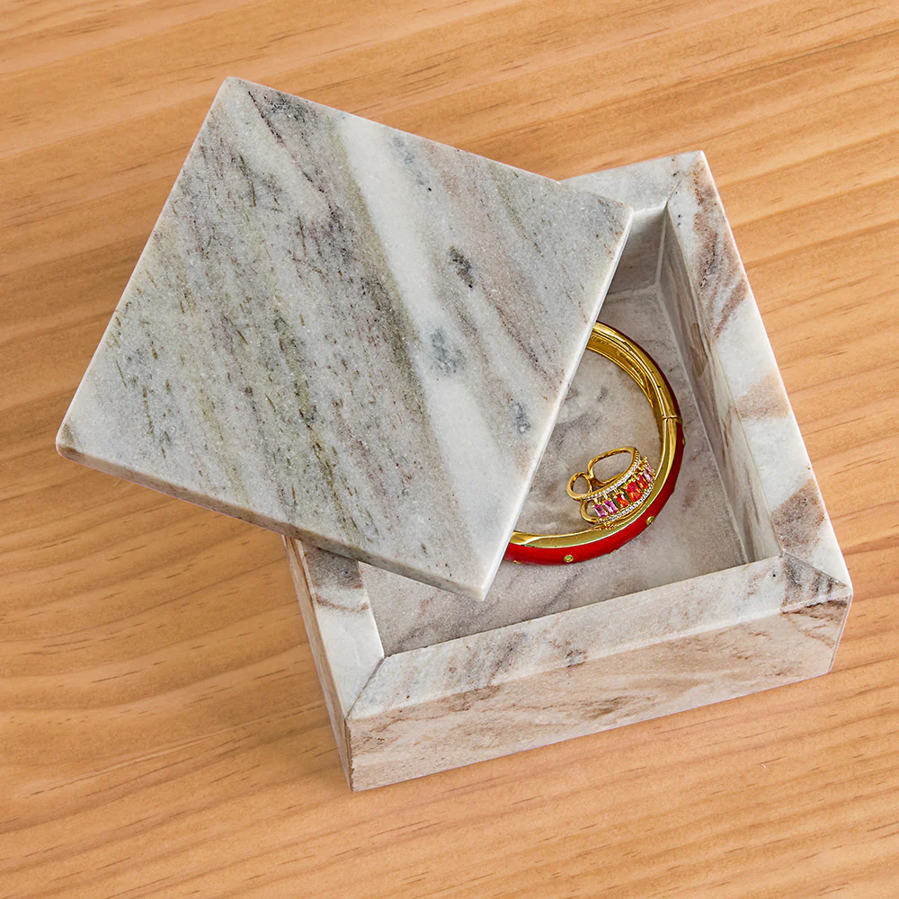 Napa Home & Garden Jaqueline Lidded Marble Box - Image 3