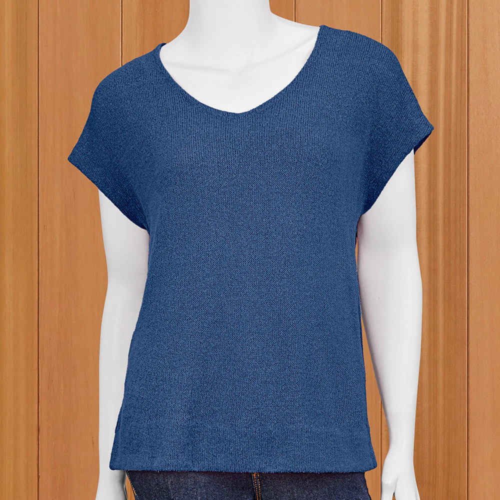 Renuar Lightweight Easy Knit Cap Sleeve Tee