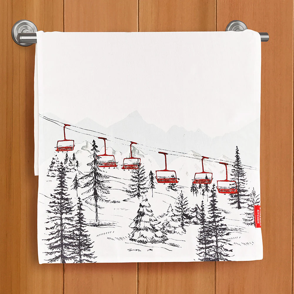Stonewall Kitchen Tea Towel, Ski Lift
