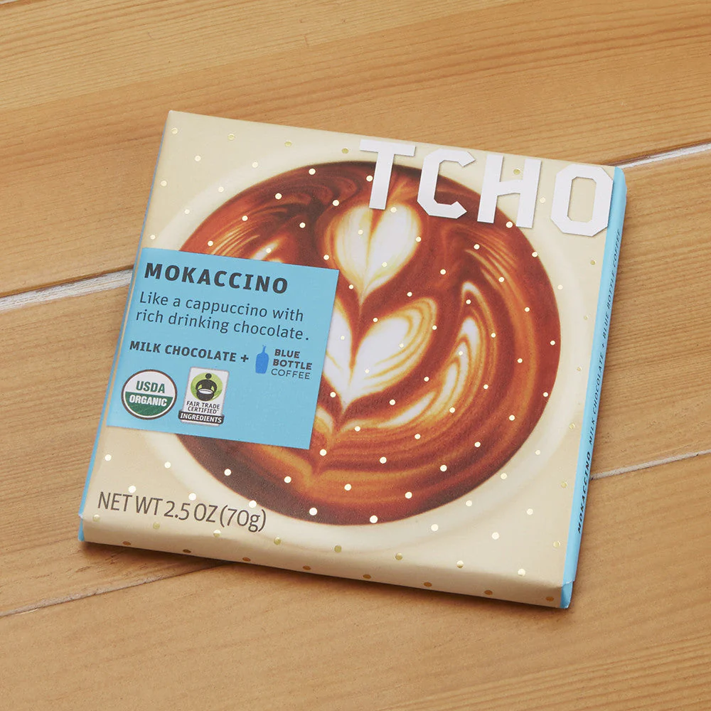 TCHO Milk Chocolate "Mokaccino" Bar, 2.5 oz