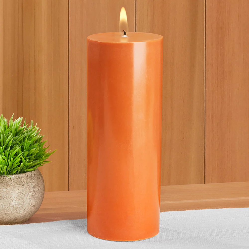 Torre & Tagus Unscented Palm Wax Pillar Candle - Image 2