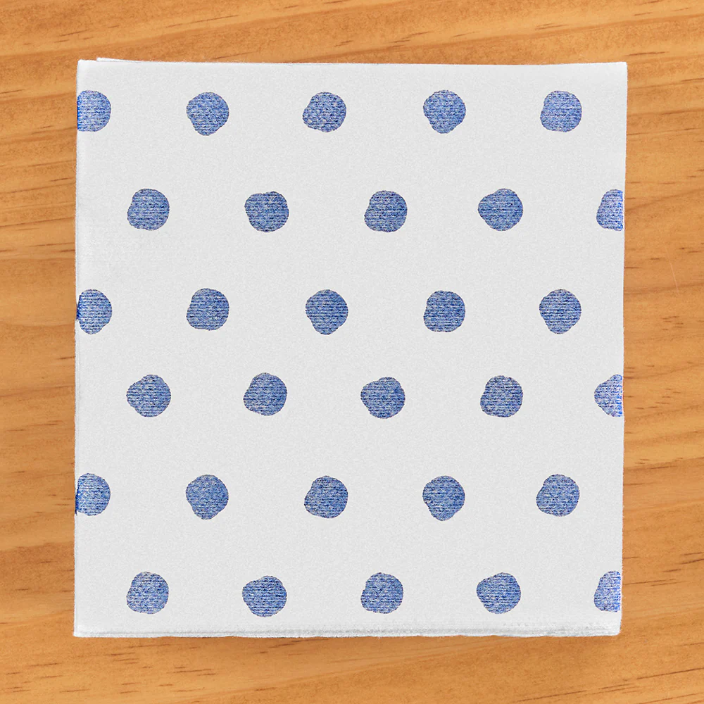 Vietri Papersoft Napkins, Blue Dot - Image 2