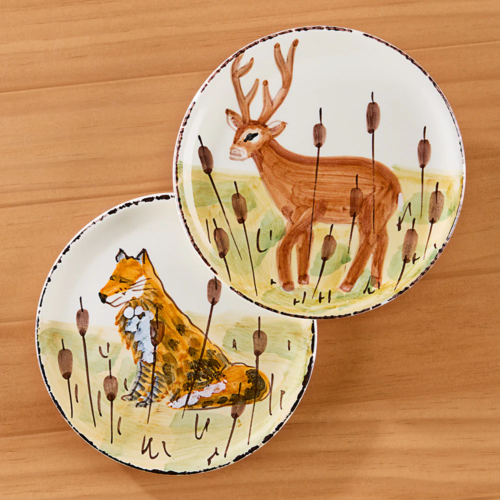 Vietri Wildlife Serveware, Fox Appetizer Plate - Image 2