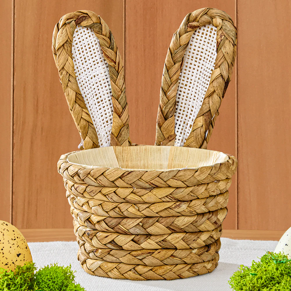 Woven Grass Bunny Ear Basket - Image 4